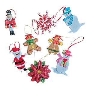 Lot of (8) Classic Design Christmas Tree Ornaments Holiday Lane Decorati…